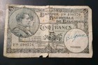 1931 Belgium 5 Francs Banknote