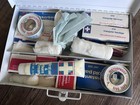 Used vintage White Cross K25 Industrial First Aid Kit Metal Case W  Supplies