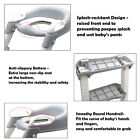 Gray Toddler Potty Training Seat Ladder Step Toilet Girl Chair Infant Kids Bathr