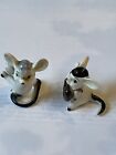 Vintage Japan Bone China Miniature Animal Figurines Mice Mouse Baseball