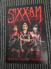 Motley Crue Signed Sixx Am Full Band Auto 12x17 Poster
