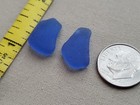 Genuine Pure Beach Sea Glass Surf Tumbled Cornflower Light Blue Small Frosted V3