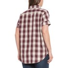 The North Face Womens Shirt Medium Tanami Red Plaid Button Short Sleeve Collared