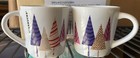 Rare Starbucks 3oz Demitasse Expresso Mini Mugs Multi Christmas Trees Set Of 2