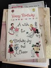 Vintage Greeting Card Lot 45  Christmas Birthday Easter Get Well Used Craft