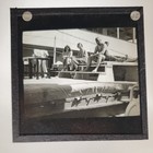Antique  Magic Lantern  Glass Slide Collectable Rare Unique Peoples Holidays