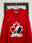 Vintage Nike National Team Canada Ice Hockey Jersey Red Shirt Mens Trikot Sz 2xl