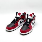  new  Kids Nike Air Jordan 1 Mid  ps  Chicago Toe Black   Red   640734 069      