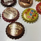 Vintage Lot 30 Root Beer Bottle Caps Assorted All Different Vinyl Backs Great 
