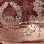 Vianne Vv France Art Glass Lamp Shade Clear frosted Empire Style Ruffled 6 5 