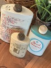 Vintage Talcum Powder Tins 3-piece Lot With Metal Lid