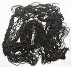 Vintage Antique Mourning Edwardian Victorian French Beaded Trim Net Jet Black