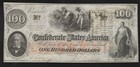 T-41 1862  100 Confederate Currency Civil War Note 111484