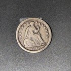 1843 Seated Liberty Half Dime 5c Better Grade Vf    84891