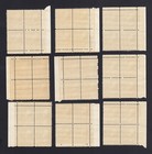 Scott  807 3c Prexy  9  Plate Blocks - Mint Never Hinged