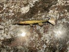 Vintage Fred Arbogast Tin Liz Snake Pike Minnow Fishing Lure Antique Tackle Box 