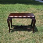 Vintage Mahogany Side Table Scalloped Pie Crust Chippendale End Coffee Table