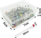 250 Pcs Pearl Head Sewing Pins 1 5 Inch Straight Quilting Craft Dressmaker Box