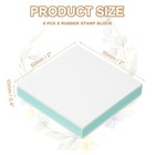 8pcs 2x2  Rubber Carving Blocks  Soft Linoleum Art Carving Block  Green