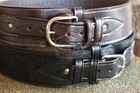 Tjayz Free Shipping 38 357 Un-tooled 100  Thick Leather Ammo Belt Western Sass