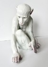 Rare Antique Gebruder Heubach White Monkey Ape Figurine Statue 8 
