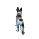 Vintage Made In Japan German Shepherd Porcelain Dog Figurine Spotted White Brown