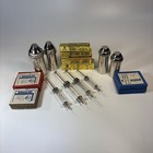 Rare New   Antique Medical Syringe Kit 4pc Syringe  6pc Needle  4pc Holder 1970s
