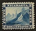 Travelstamps  Nicaragua Stamps Scott  9 - 2c Liberty Cap On Mountain Mint Mnh Og