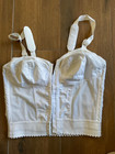 Vtg Long Line Bra Corset Bustier Cincher Shaper 36c Pin Up Lingerie