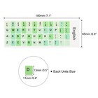 Universal English Keyboard Sticker Green Background W Black Lettering 2pcs
