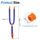 2pcs G1 2  400mm Y Shape Flexible Water Oil Coolant Pipe Hose With Switch