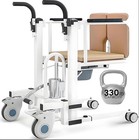 Hydraulic Patient Transfer Chair- 330 Lb Capacity Commode Wheelchair  180 Split