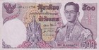 Thailand 500 Baht Nd 1975-1988 P 86 Random Sign Folds Au Unc Minor Foxing