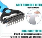 Dematting Comb For Dogs   Cats With Stainless Steel Rake Comb  Double Sided P   
