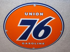 Vintage Union Oil Co Ca 76 Gasoline Service Station 11 3 4  Porcelain Metal Sign