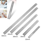 2pc 6  Pocket Metal Steel Measuring Scale Ruler Set Metric   Sae 1 2  Wide