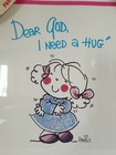 Vtg  dear God I Need A Hug  Child Nursery Kids  Room  Decor Wall Picture Frame