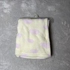Snugly Baby Yellow Blanket Pink Clouds Plush Soft Fleece Security Lovey 30 x30 