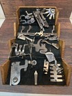 Vintage Treadle Singer Sewing Machine Oak Puzzle Box  W accesories 1889 Pat 