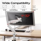 Full Motion Monitor Mount Stand Articulating Arm With Gas Spring For 17-32 Inch 