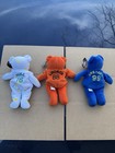 1999 Salvino   s Banners Plush Bean Bears Lot Of 3 With Tags Gretzky Hull Lindros