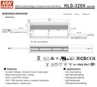 Mean Well Hlg-320h-48 Led Driver 48v 320w Ip67 Cc   Cv 6 7a Power Supply