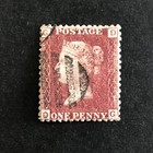1873 1d Red Stamp - Penny Red Plate 172 - Letters D G - Queen Victoria-sg43-used