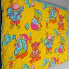 Handmade Baby Crib Quilt Yellow Animals Girls Nursery Blanket Horse Dog 70s 80s