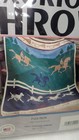 Crown Crafts Vtg Equestrian Fox Hunt Throw 100  Cotton 60 X 50 Afghan Blanket