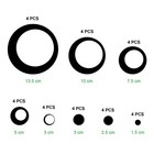 32 Pieces Removable Circle Wall Mirror Sticker Round Decal Acrylic Silver 