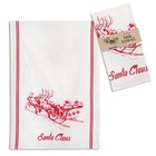 New Primitive Farmhouse Santa Claus Tea Dish Hand Towel Christmas Cotton 20 x28 