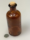 Vintage Tincture Catechu Apothecary Bottle Amber Glass Pharmacy Medicine Lilly