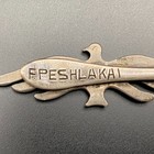 Vintage Navajo Fred Peshlakai Thunderbird Native Hand Stampwork Silver Tie Clip