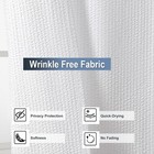 White Shower Curtain Or Bathroom 72x72 Inch 3d Embossed Textured Waffle Fabric 